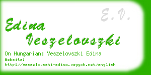 edina veszelovszki business card